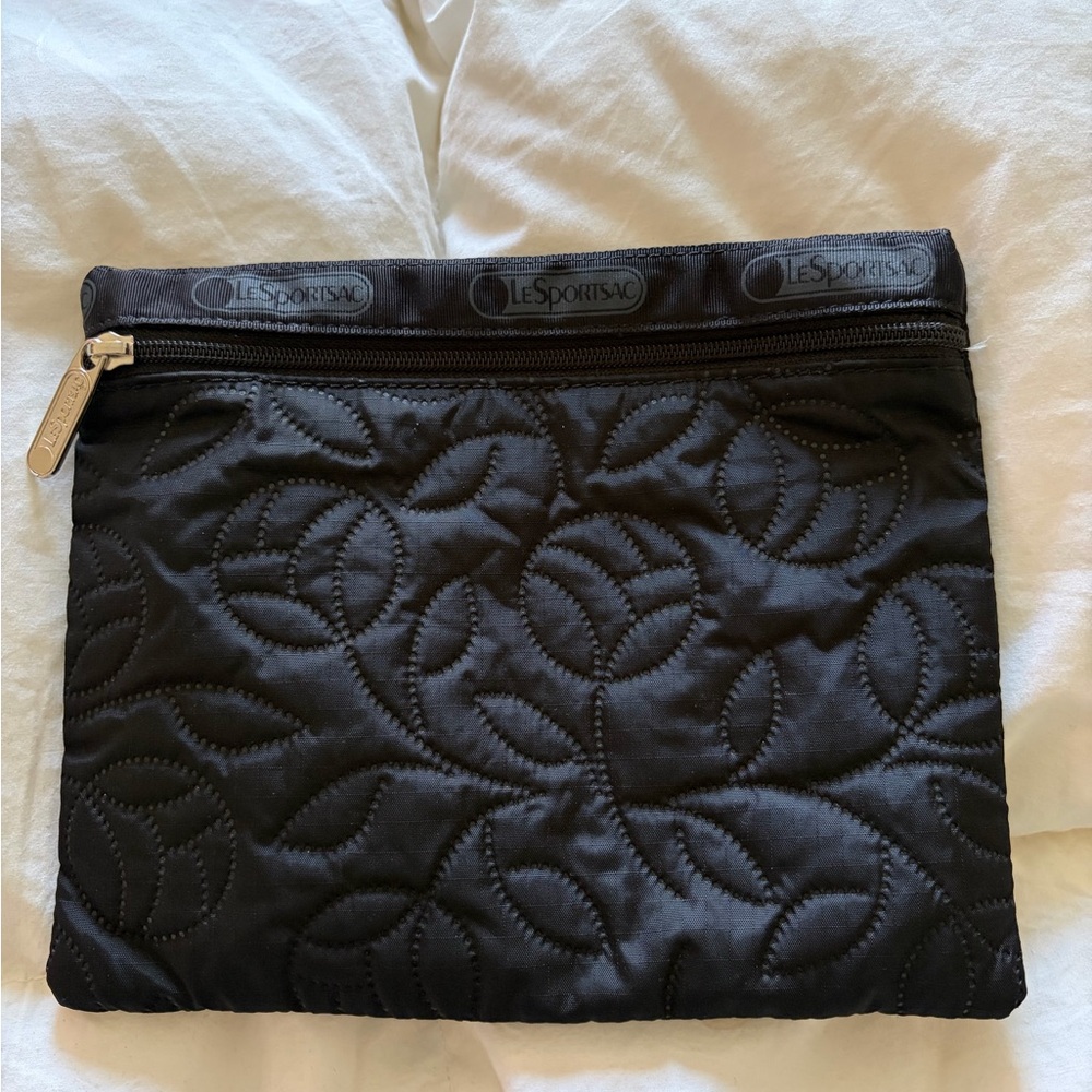 LeSportsac Black Quilted Cosmetic Bag